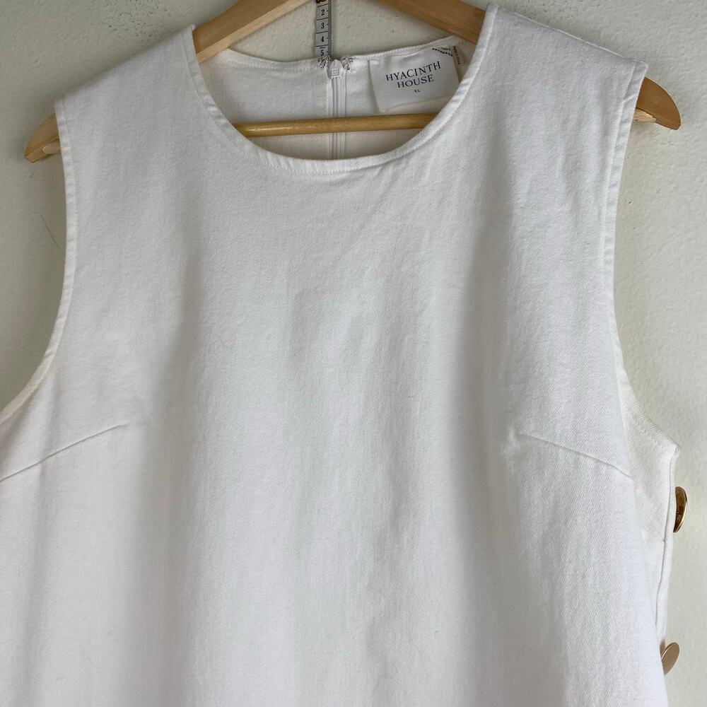 Tuckernuck Hyacinth House Bitsy White Twill Button Mini Dress XL - Picture 9 of 16